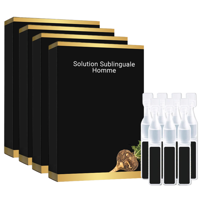 4x Solution sublinguale pour homme